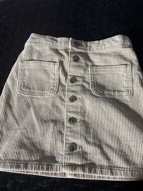 The Children's Place Cream Corduroy Button-Front Skirt